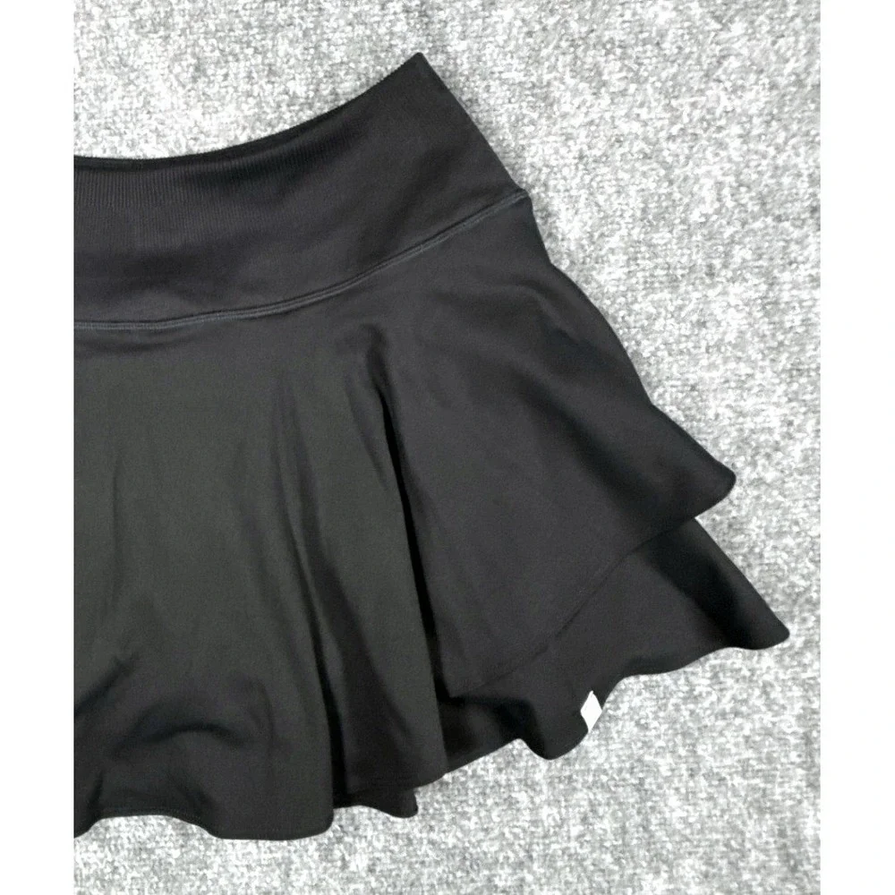 Rhoback Womens Size Medium Black Tiered Ruffle Active Golf Tennis Skort - Picture 14 of 14
